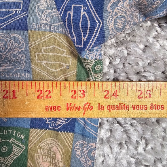 Harley Davidson Shirt Mens Medium Button Up Short Sleeve Engine Print Hawaiian - Picture 9 of 11